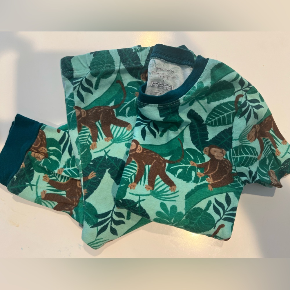 Bundle of 4 short sleeves pajamas size 7-8 yo 100% cotton - Picture 3 of 5